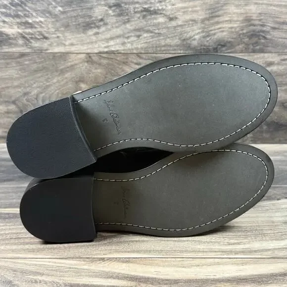 NIB Sam Edelman Nolynn 8M Black Leather Buckle Short Riding Ankle Boots Booties - Picture 12 of 12